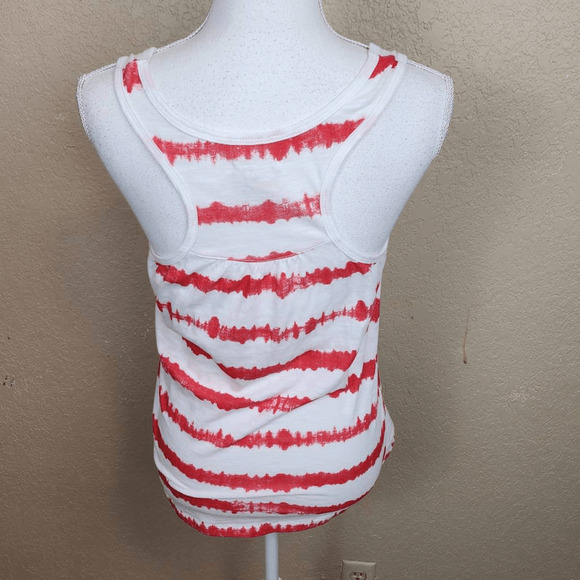 LEVI'S Red and White Striped Racer Back Tank Medium (4530) - Picture 2 of 5